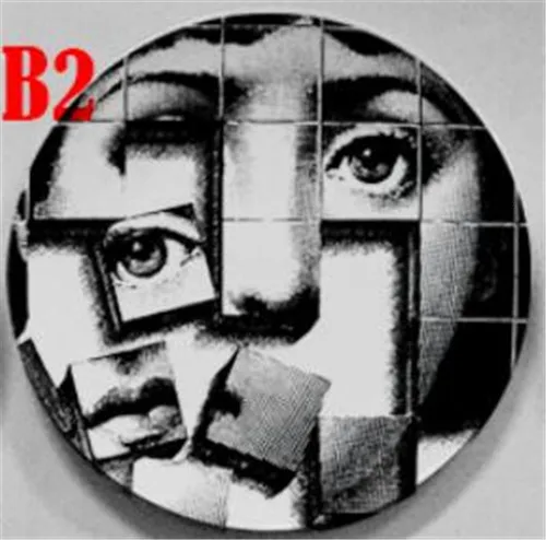 Fornasetti тарелка, подвесное блюдо, итальянский дизайн, декоративная подвесная тарелка для дома, европейский стиль, фруктовые тарелки Fornasetti блюдо - Цвет: 2