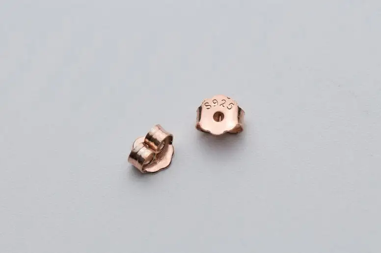 Заглушки для сережек в виде бабочек серебро 100% пробы золотистые розовые 4 5 мм 10