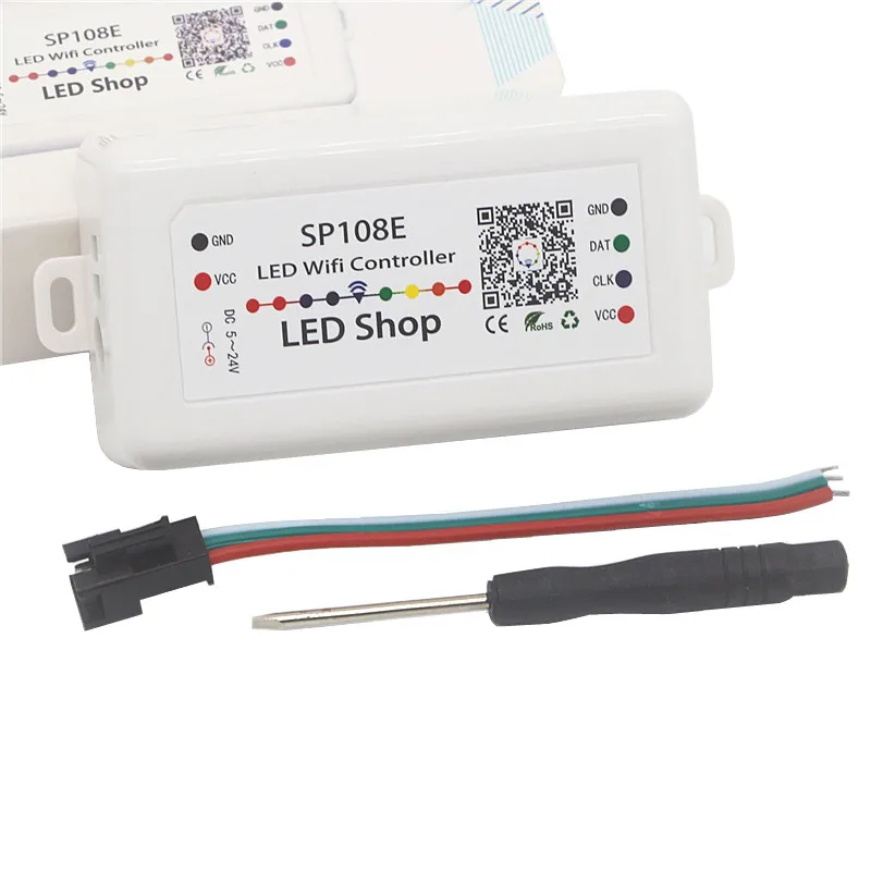 Светодиодный пиксельный Wi Fi контроллер DC5 24V SP108E 2048 пикселей для WS2811 2812 2801 6803 IC