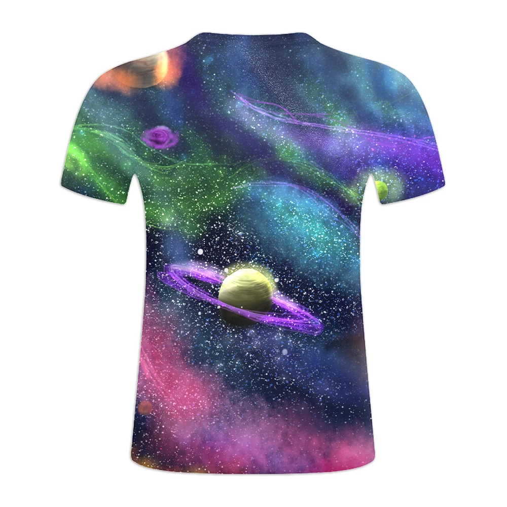

3D Print Starry sky Men T shirt Colorful starry sky Short Sleeve Tee Shirts Men Summer Streetwear Fashion 3D T-Shirt Mens