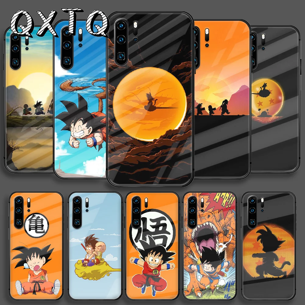 

Cute Dragon-Balls Goku Tempered Glass Phone Case Cover For Huawei Honor Mate P 8 9 10 20 30 40 A X I Pro Lite Smart 2019 Soft