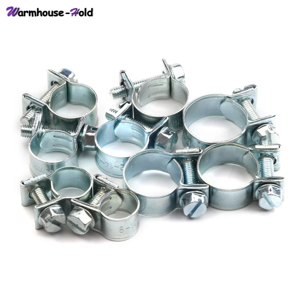 

135Pcs Assorted Hose Clamp Double Ear Clamp 8-18mm Worm Drive Fuel Water Hose Pipe Clamps Clips Hose Fuel Clamps Assortment