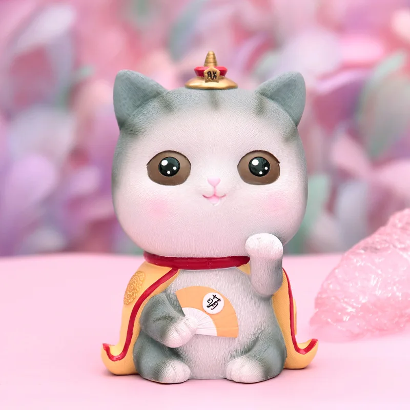 Кавайная розовая копилка с кошкой креативная большая из смолы украшение для