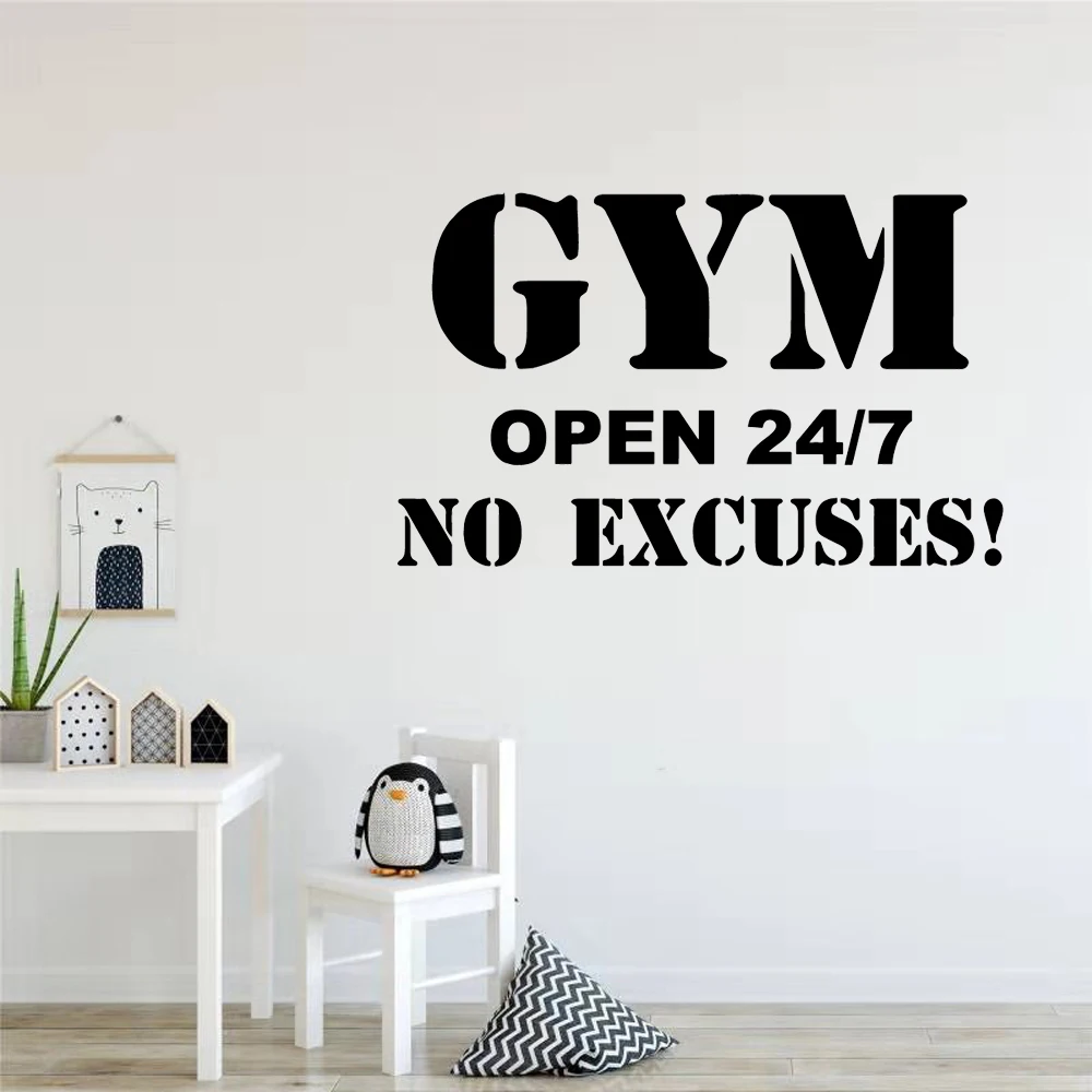 

Gym Aufkleber Frase Wand Aufkleber Für Gym Fitness Zimmer Motivation Wand Kunst Abziehbilder Home Interior Decor Poster Keine