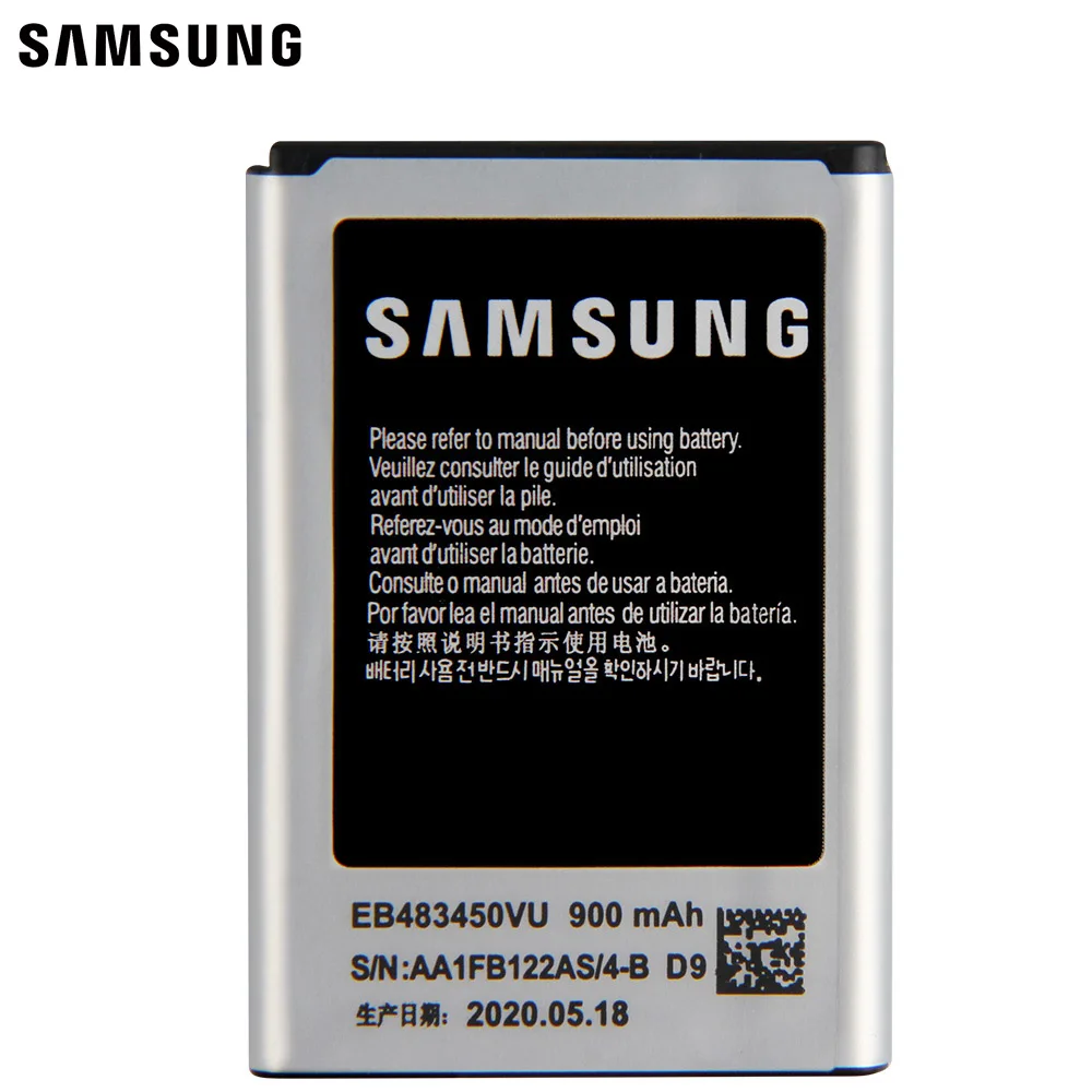 Samsung оригинальный аккумулятор EB483450VU для C3630 C3230 C5350 C3752 GT C3630C S5350 C3528 900 мА