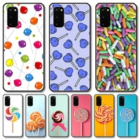 delicious candy phone case for samsung galaxy note s21 20 10 9 e lite uw ultra 5g pro black shell cover