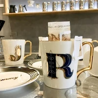 european luxury nordic style creative personality trend english letter porcelain mug phnom penh coffee lovers tiki mug cat mug