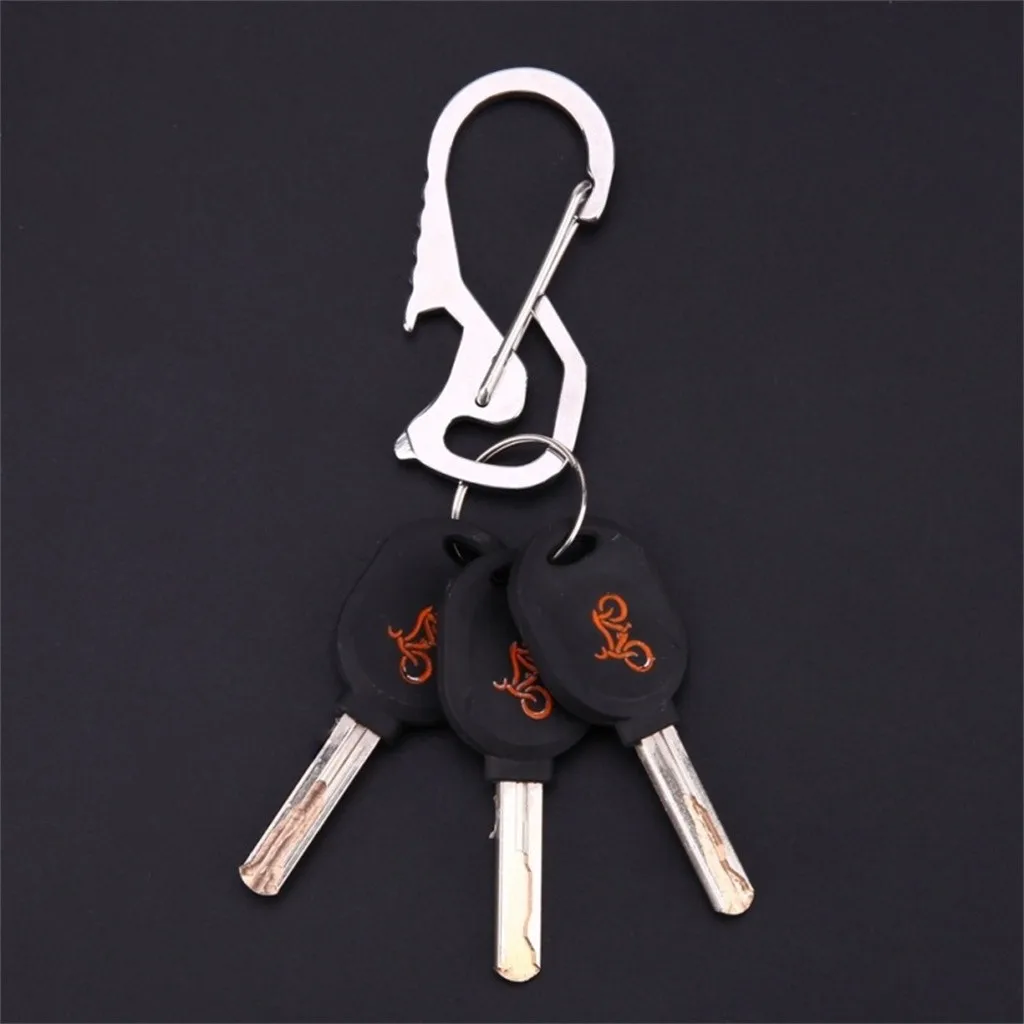 1PC Stainless Steel Survival Multi Tools Carabiner Keychain Outdoor Camping Climbing Snap Clip Lock Buckle Hook Fishing Tool | Спорт и