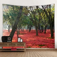 tapestry decorative blanket picnic table cloth hanging home bedroom living room dormitory decoration woods landscape