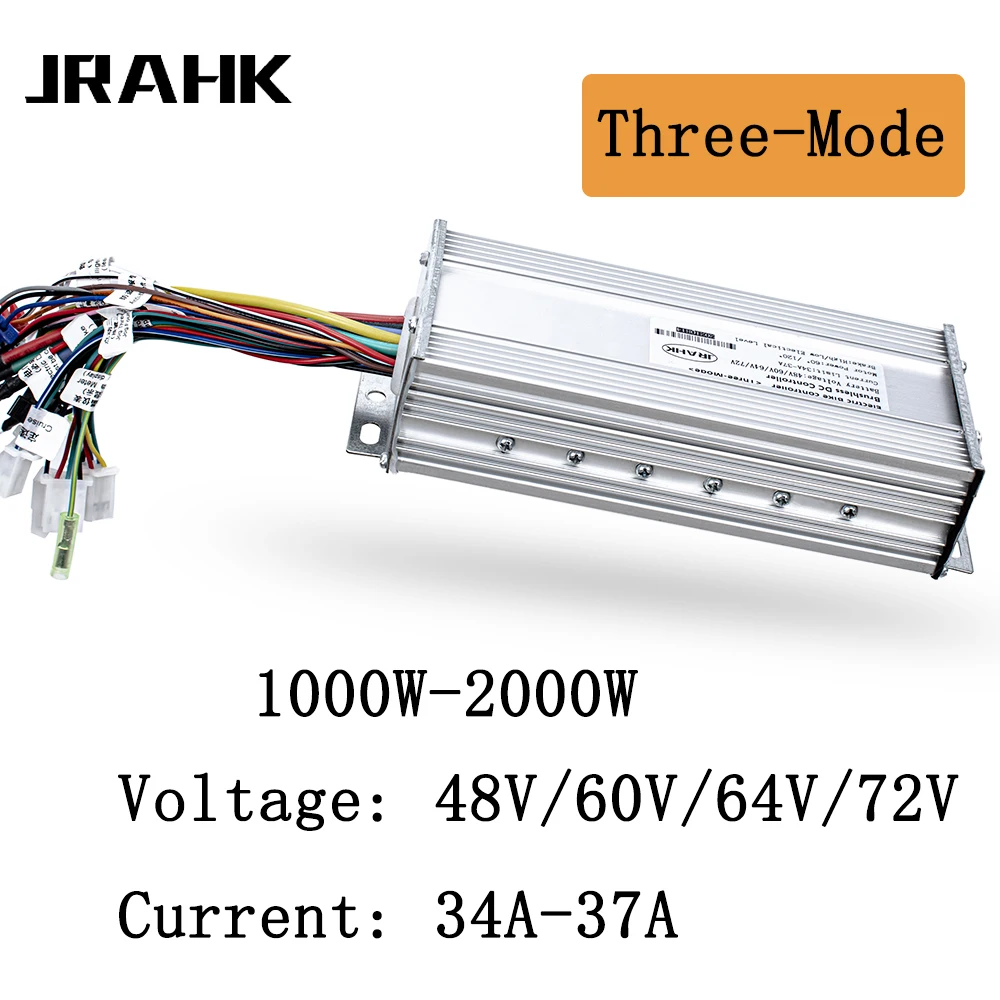 

JRAHK Electric DC Brushless 48V 60V 64V 72V 1000W-2000W Controller E‑Bike Motor Speed Bicycle Multifunctional Universal