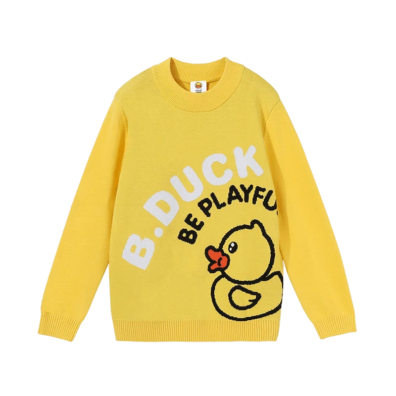 B. Маленький теплый свитер с принтом утки на весну и осень для мужчин женщин