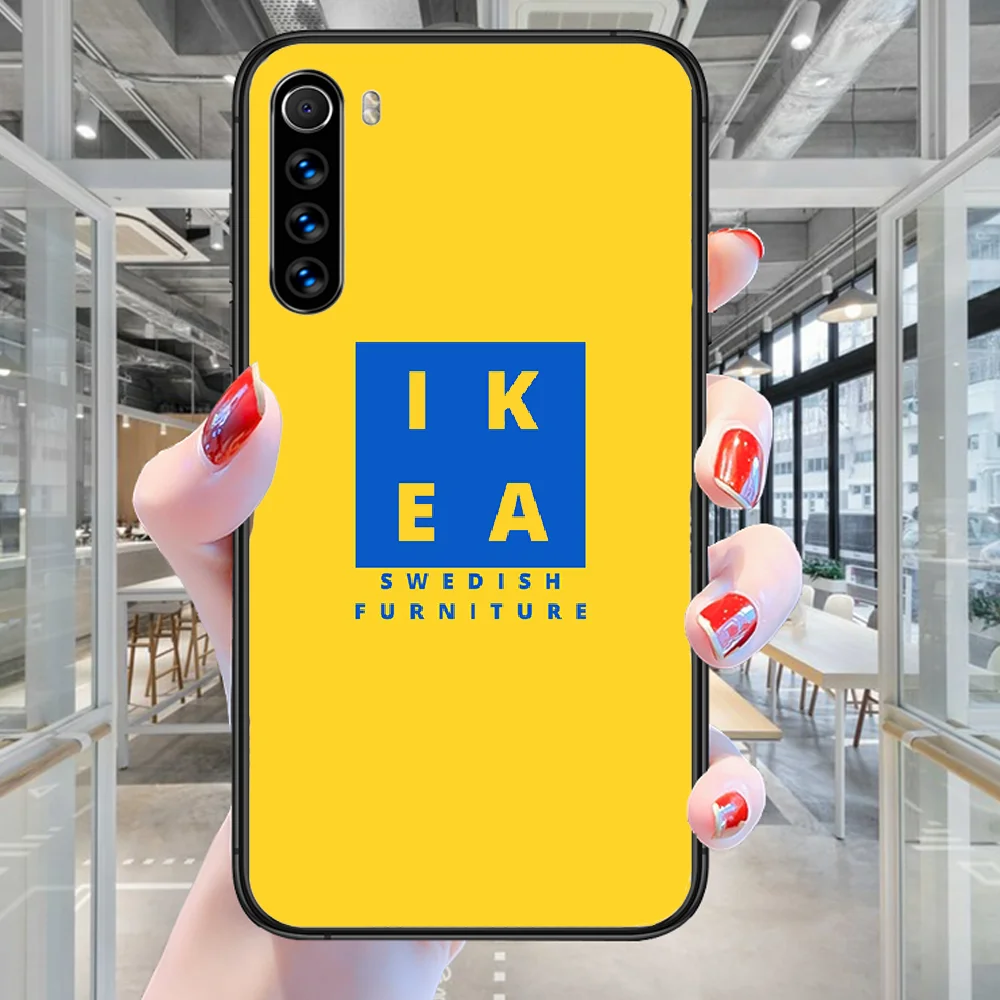 

Swedish Furniture Fashion Brand Phone Case For Xiaomi Redmi Note 7 8 8T 9 9S 4X 7 7A 9A K30 Pro Ultra black Back Soft Cell