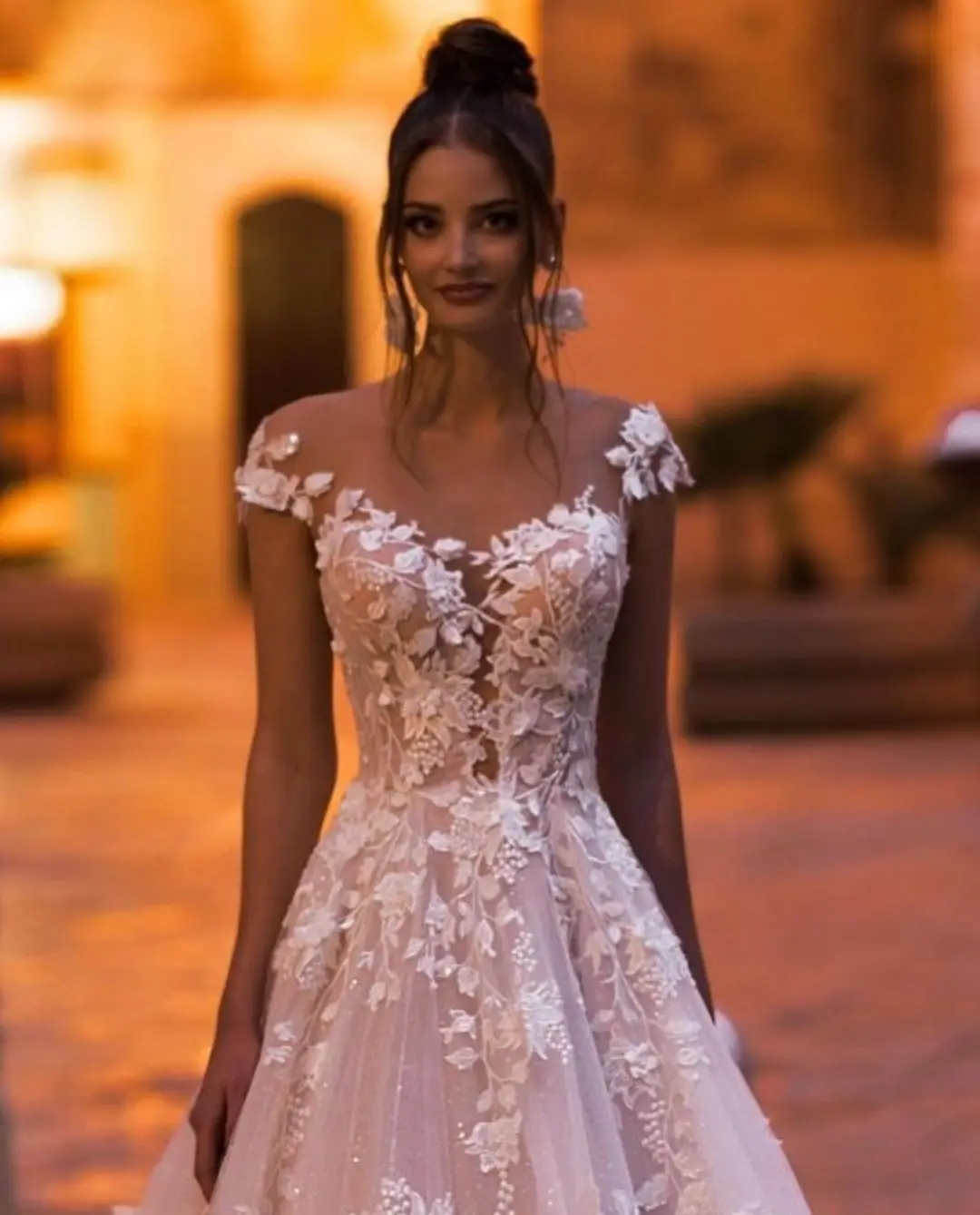 Vivian's bridal ins Горячая Цветочная печать свадебное платье Элегантное двойное v-образным вырезом с коротким шлейфом Бохо Хрустальная пряжа роскошное свадебное платье