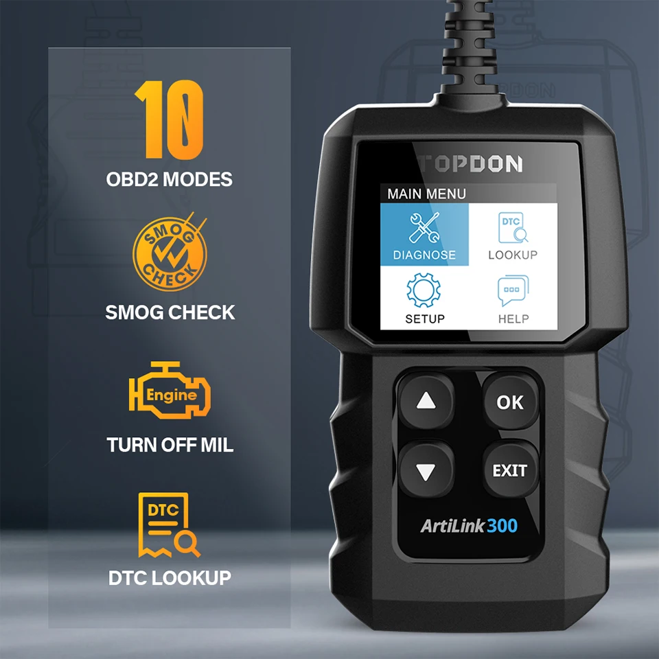 Инструмент для диагностики автомобиля Topdon AL300 OBD2 сканер с полной поддержкой OBDII