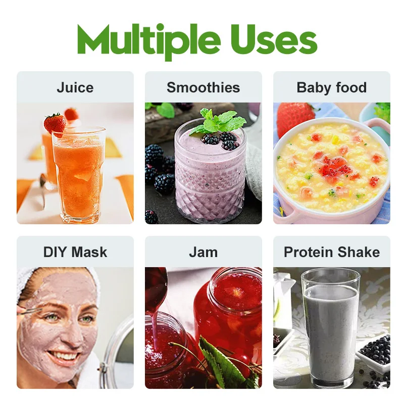 

500Ml Portable Juicer,Electric Fruit Juicer Glass Smoothie Maker USB Rechargeable Blenders Mixer for Home Travel