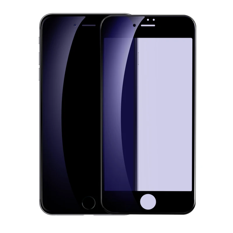 Anti-Blue Black Baseus 0,23 мм Защитная пленка для экрана для iPhone 8 8 plus, тонкое закаленное стекло для iPhone 7 7 plus, пленка на весь корпус, Защитное стекло для экрана - Цвет: Anti-Blue Black