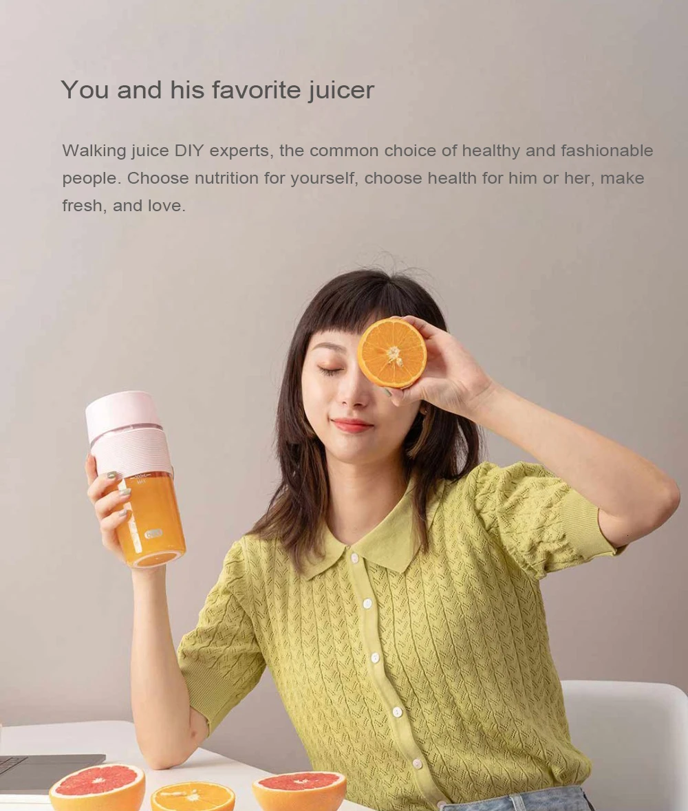 Xiaomi Mijia бутон электрическая соковыжималка экстрактор питьевой машины для дома путешествия автоматический маленький переносной блендер чашка бутылка