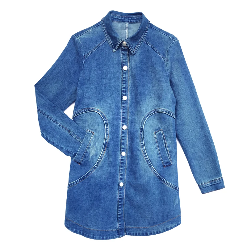 Джинсовая куртка из денима для женщин пальто размера плюс куртка-ветровка в