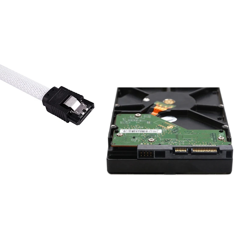 

2 Pcs SATA 3.0 III SATA3 7Pin Data Cable 6Gb/S SSD Cables HDD Hard Disk Data Cord with Nylon Sleeved Premium Version