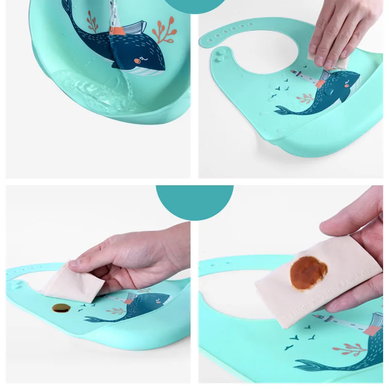 Детские нагрудники водонепроницаемый силиконовый нагрудник для кормления