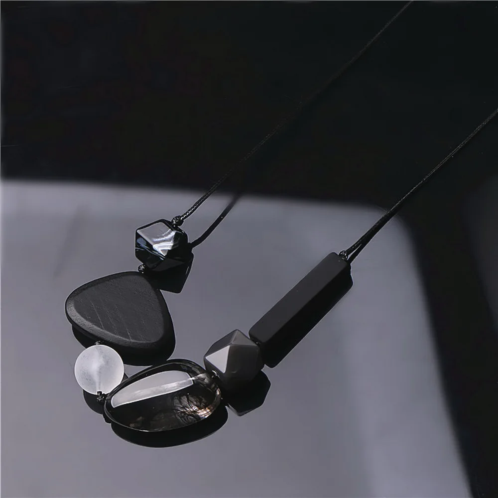 Простые массивные акриловые деревянные бусины из смолы подвески ожерелья для