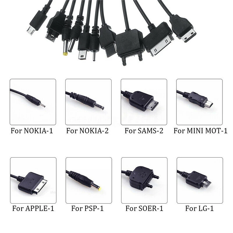30 Вт USB Панели солнечные Солнечный Зарядное устройство 5/12V 10 в 1 кабель для зарядки