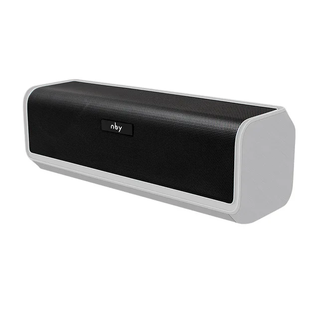 White Портативные колонки Bluetooth 10 Вт, 4D стерео беспроводные громкоговорители, колонки, компьютерная поддержка басов, FM радио, TF, AUX, USB - Цвет: White