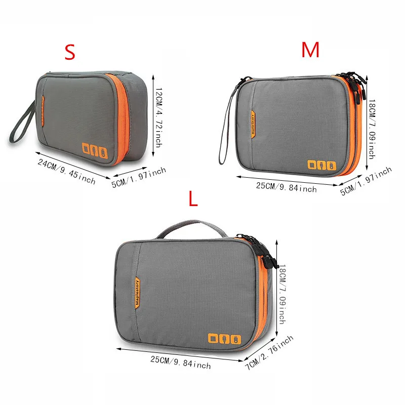 waterproof digital storage bag phone purses mobile power u disk data line handbags men women office travel business accessories free global shipping