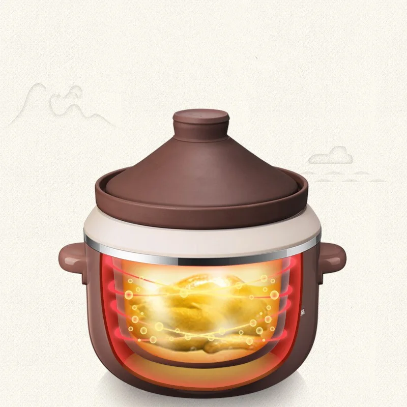 Медведь электрическая кастрюля для тушение Электрический песок супа каши горшок