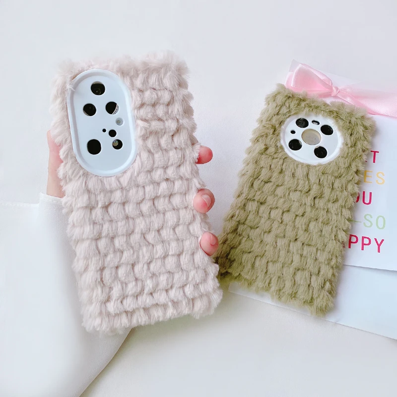 

Плюшевый теплый противоударный чехол для Huawei P50 Pro P40 Pro P30 Pro, пушистый мягкий чехол для Mate 30 Mate 40 Pro, чехол, оболочка