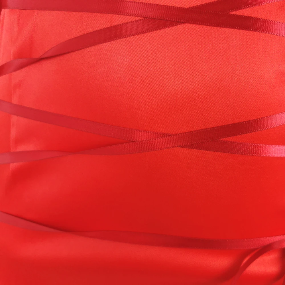 

Fyrneh Women Red Big Front Side Bow One Shoulder Belted Mini Dress Chic Fitted Long Sleeve Bodycon Sheath Sexy Club Party Dress