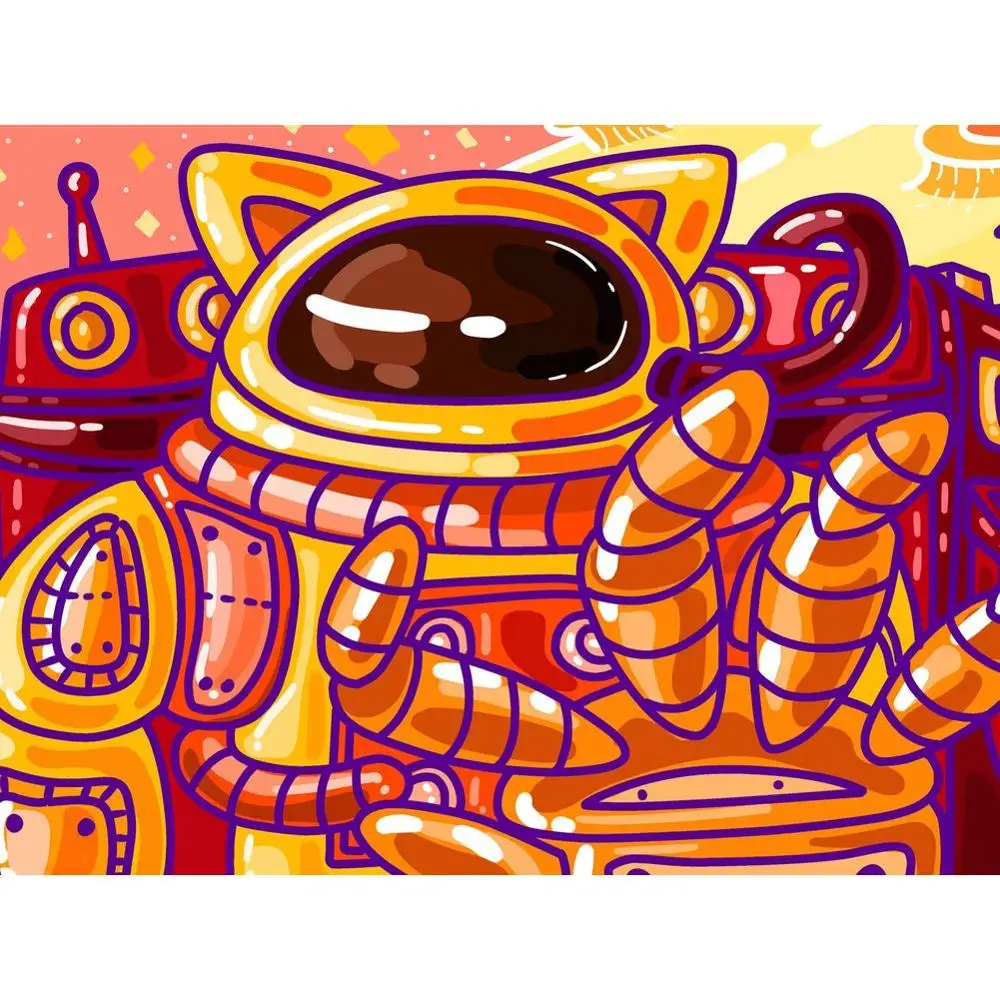 Картина для вышивки крестиком рабочий астронавт 5D Алмазная мозаика домашнего