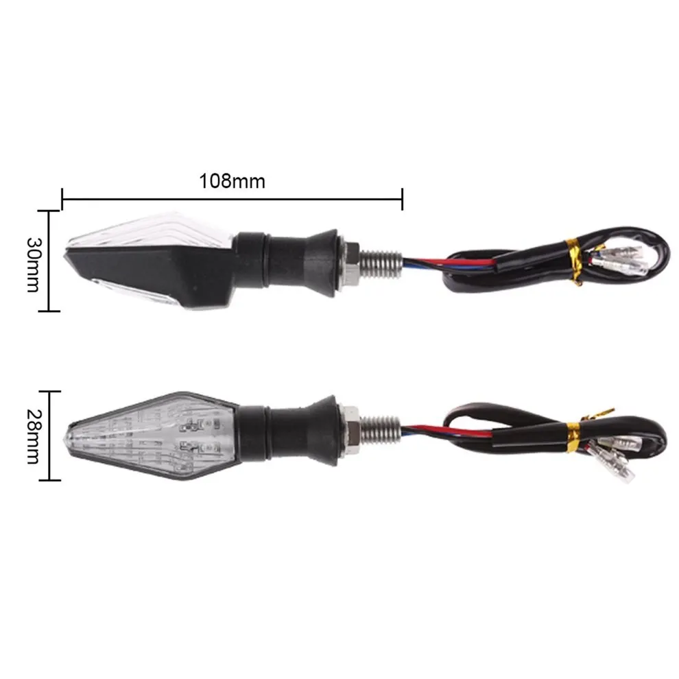 

2pcs Universal Motorcycle Turn Signal Light Double-sided Lighting 12V Super Bright LED Bulbs Light for Motorbike Off Road