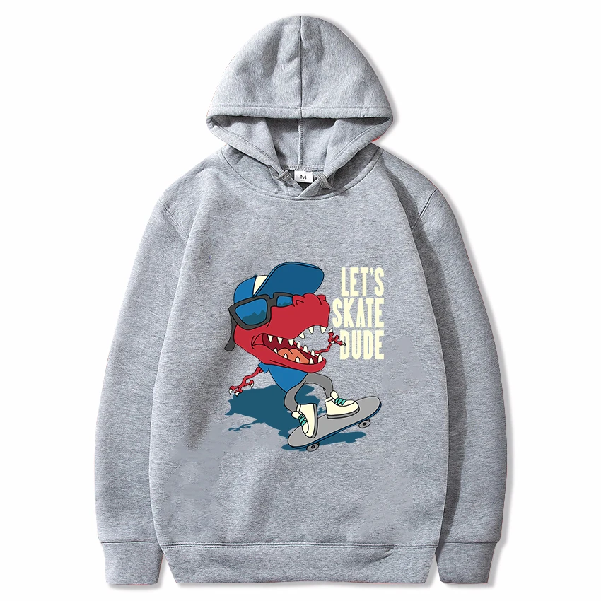 

Street Dinosaur Cartoon Printed Hoodies Spring and Autumn Casual Shirt Boys and Girls Wear Cotton Long-sleeved Shirt