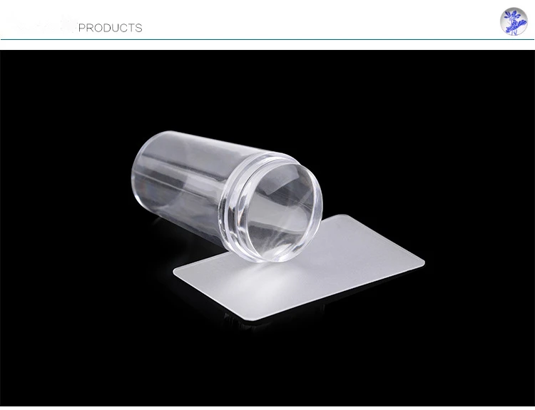 

Allnewelook 1Pc Large Nail Clear Jelly Silicone Marshmallow Stamper With Scraper Manicure Nail Art Tool Stamping