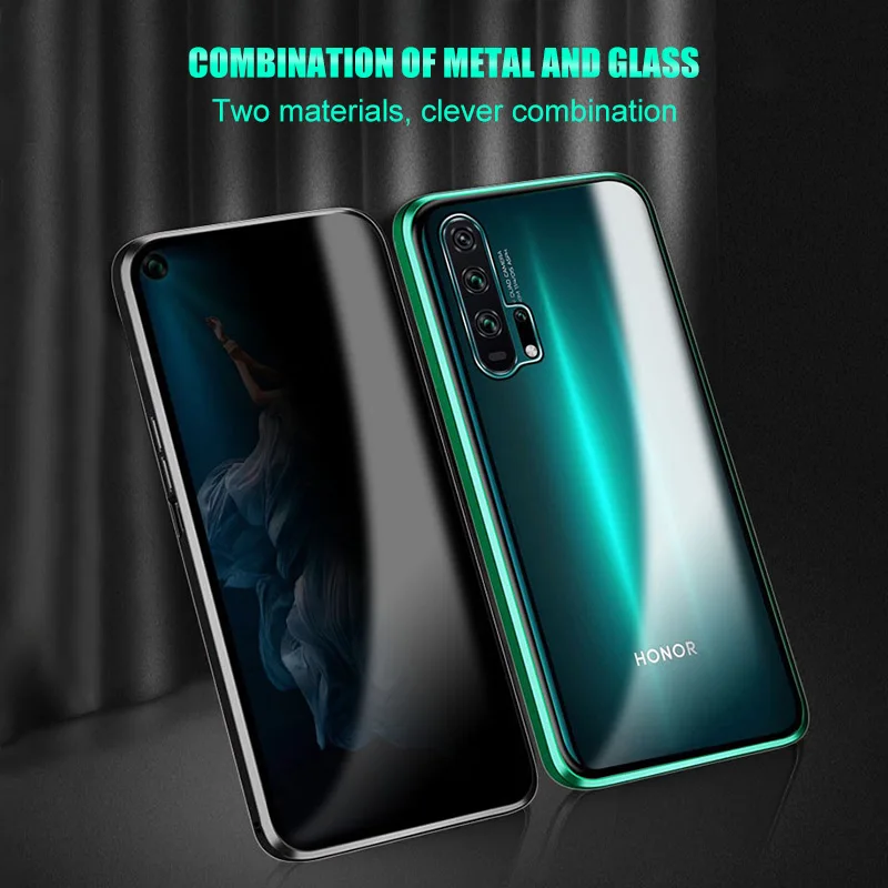 Магнитный чехол для huawei P30 P20 Pro Honor 9X20 Pro mate 20 X Nova 4 5 5i Pro двусторонний металлический чехол из закаленного стекла