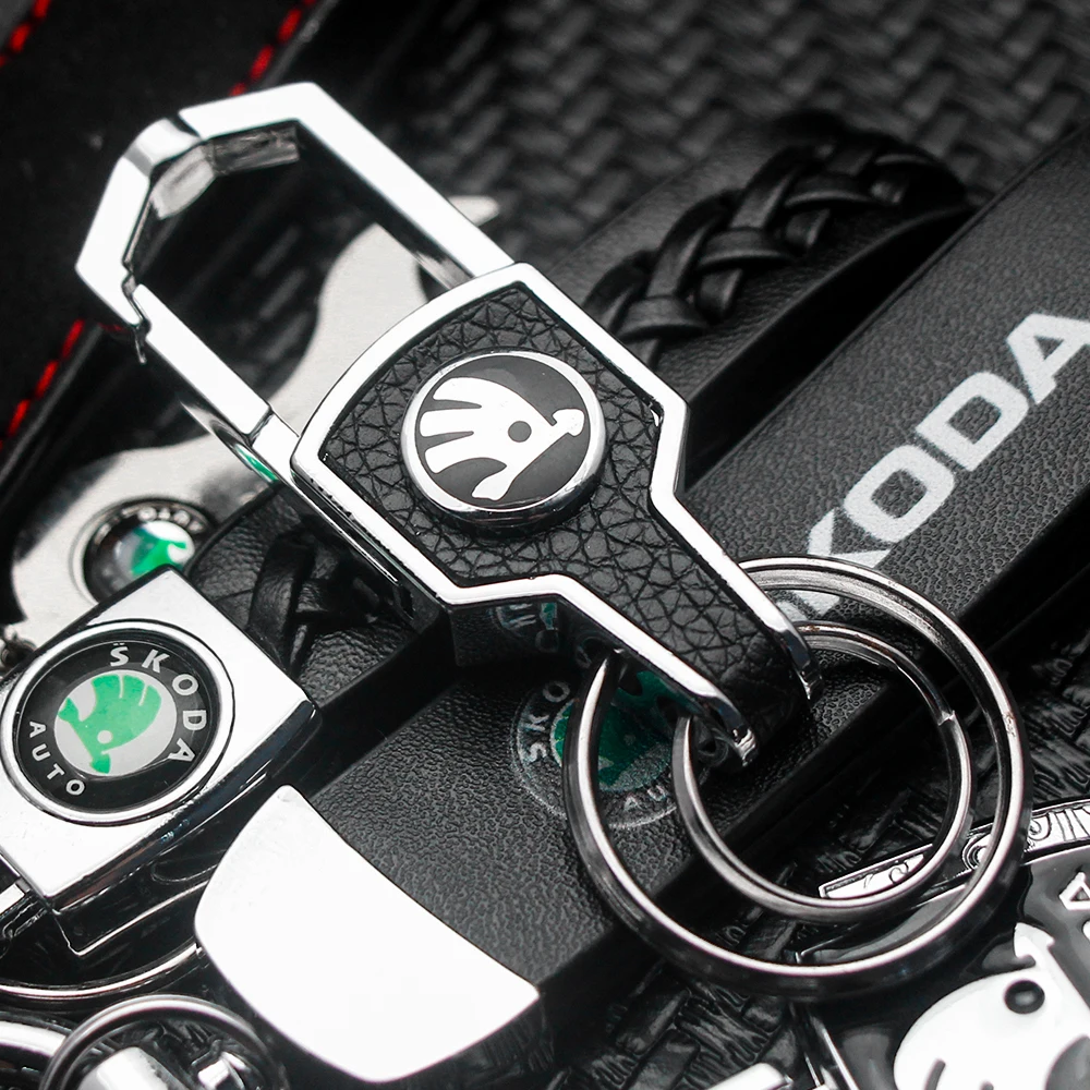 Новинка роскошный автомобильный брелок из натуральной кожи для мужчин и женщин