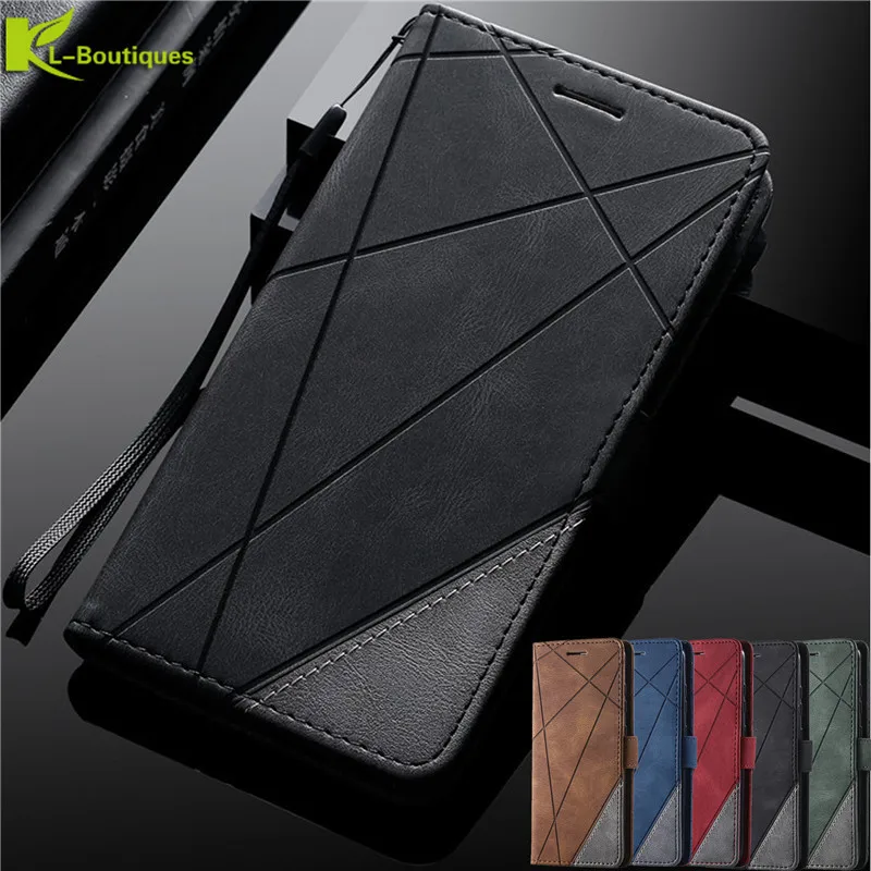 

A52 Case Stand Phone Holster For Funda Samsung Galaxy A52 A 52 SM-A525F/DS Case Stripe Wallet Rhombus Capa Samsunga52 Galaxya52
