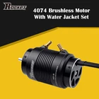Высококачественный бесщеточный водонепроницаемый мотор Rocket 4074 1700KV 4P с крышкой для куртки водяного охлаждения, вал 5 мм для радиоуправляемой лодки 1000 мм