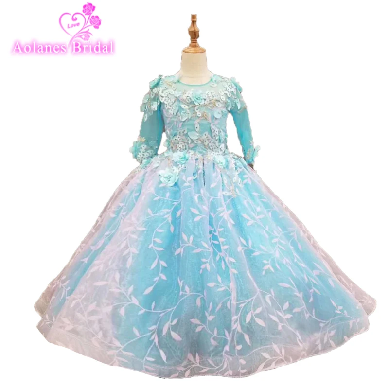 Милое голубое платье без рукавов с кружевной аппликацией Платья цветочным