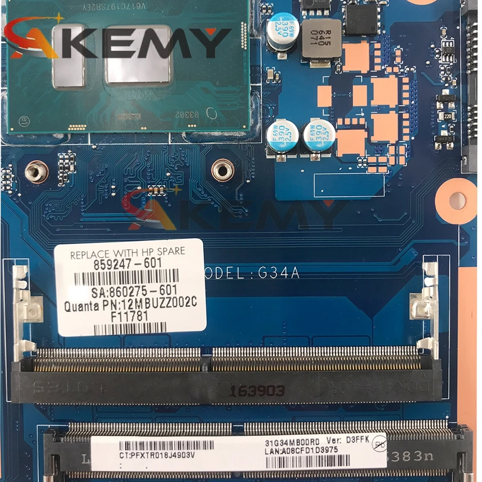 Preise 856228-601 856228-001 DAG34AMB6D0 W 940MX/2GB GPU W I5-6200U CPU Für HP Pavilion Notebook 15-AU 15T-AU000 Laptop Motherboard