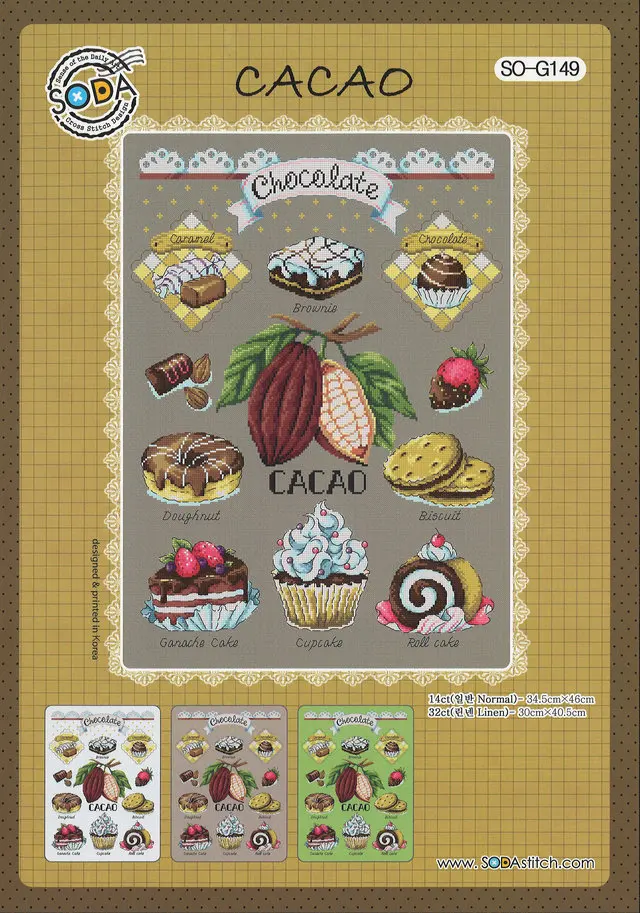 MM Mouse avatar Counted Cross Stitch Kit stitch RS cotton with cross SODA G149 Cocoa | Дом и сад