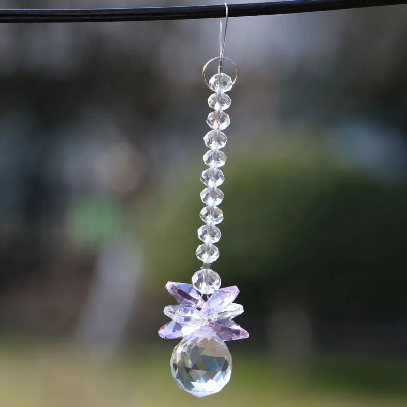 1 шт. сверкающий хрустальный шар Ловца солнца Призма подвеска автомобильный Шарм