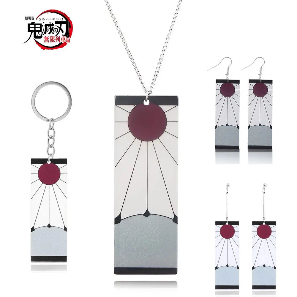Ожерелье Kamado Tanjirou из аниме рассекающий демонов подвеска с кулоном для косплея