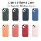 Оригинальный магнитный чехол из жидкого силикона для iPhone 13 Pro Max, чехол для Magsaf * с анимацией, чехол для iPhone 13 Mini с коробкой