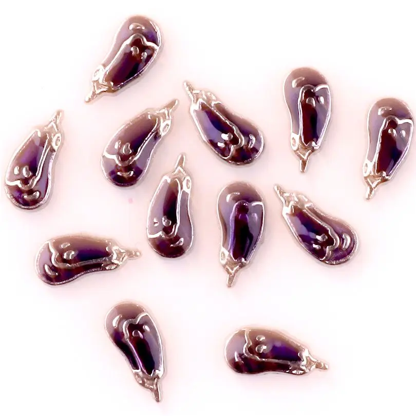 20 шт./лот F112 подвеска в виде баклажана для овощей изготовление еды стеклянный