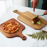 japanese tableware wooden pizza plate irregular food tray cake round tray western steak plate kitchen restaurant supplies