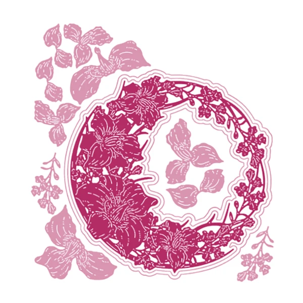 

Красивые металлические Вырубные штампы в форме венка, сделай сам, скрапбукинг, карточки, бумажные открытки, альбомные листы ручной работы