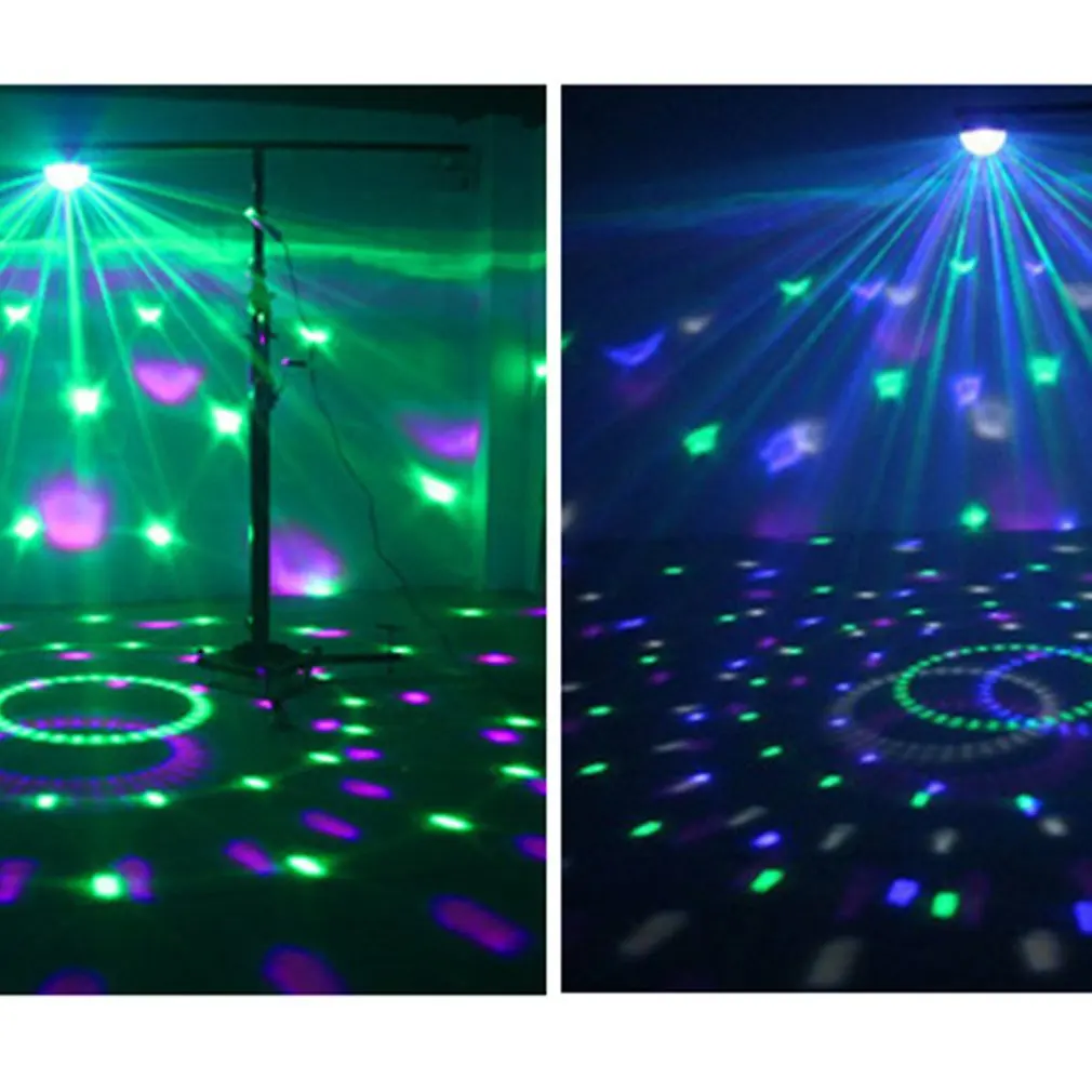 

USB LED Disco Stage Lights Voice-Activated Colorful Crystal Magic Ball DJ Party Lights Professional Audio Stage Lights