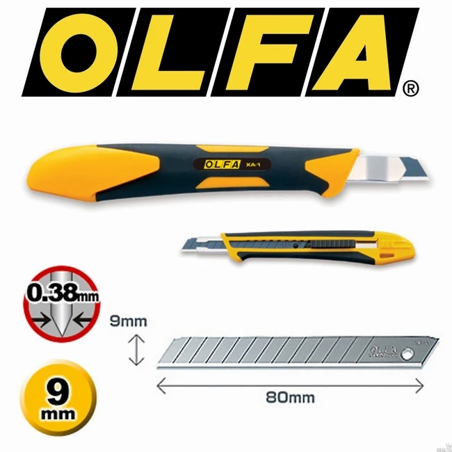 

MADE IN JAPAN OLFA XA-1 Standard Duty grip is made of glass fiber-reinforced Polypropylene